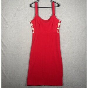 Bold Elements Slip Dress Women’s Size L Red Bodycon Cocktail Dress‎